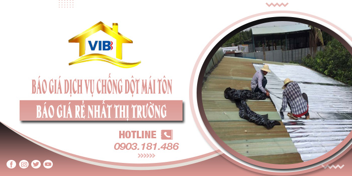 Báo giá dịch vụ chống dột mái tôn tại quận Gò Vấp - Báo giá rẻ nhất thị trường